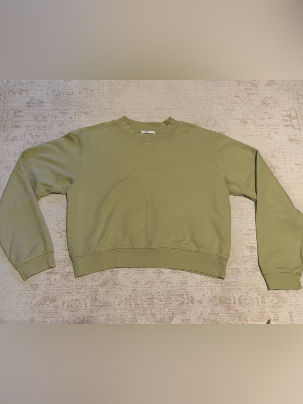 Cotton Citizen Crewneck Sweatshirt Sage Green Made USA Medium - Picture 8 of 8